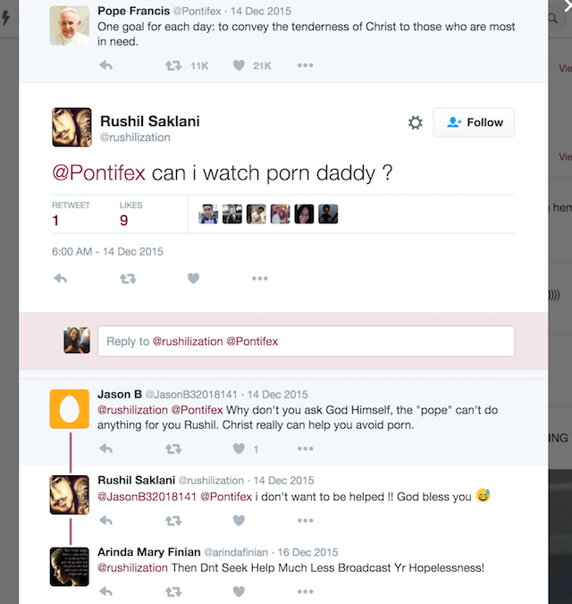 The Pope's Twitter Mentions Are a Living Hell