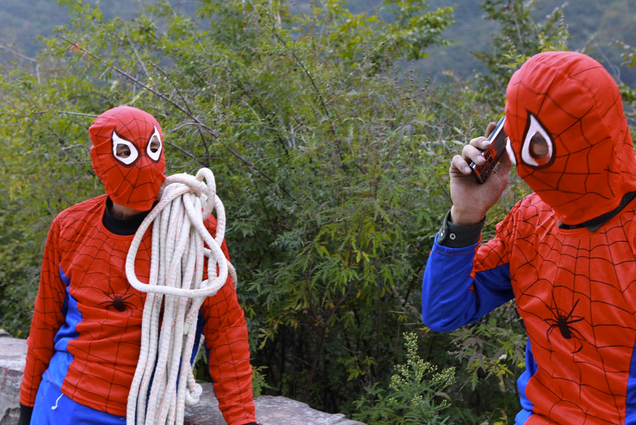 Why These Chinese Sanitation Workers Dress Like Spider-Man