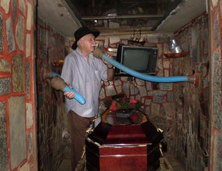 Man Builds a Tomb with TV, Food, Fresh Air Just in Case He's Buried Alive