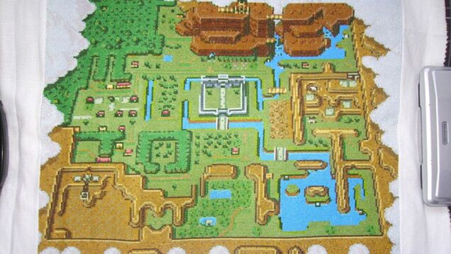 A Link To The Past Cross Stitch Map