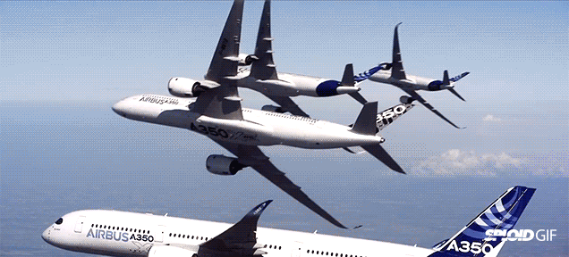 Watch Airbus' mad stunt with $1.5 billion worth of airplanes