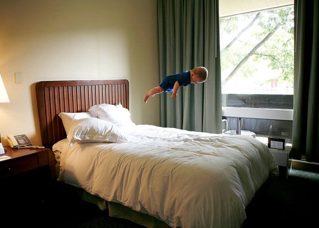 Photographer refuses to reveal how she made her baby fly