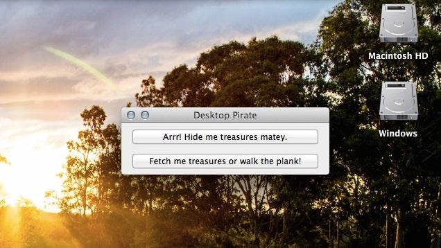Desktop Pirate Hides Your Mac's Desktop Icons in One Click