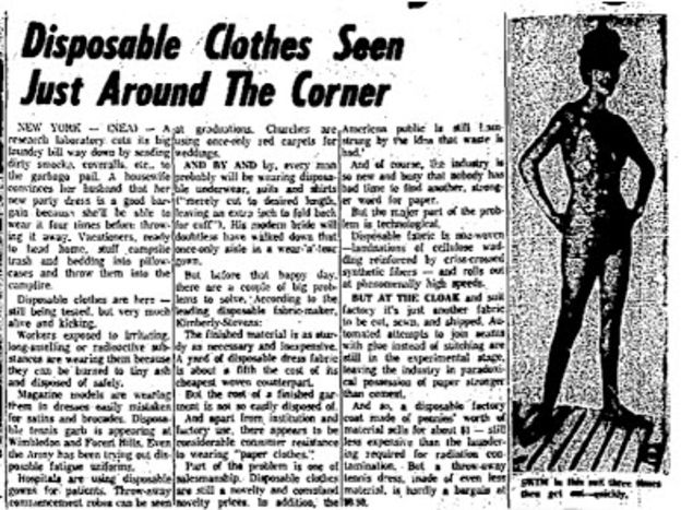 Disposable Clothes Just Around Corner (1961)