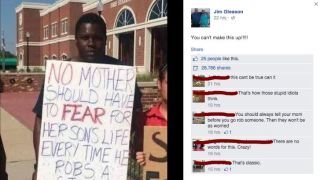 Dumb Racists Photoshop Ferguson Protester Into Awful Viral Meme