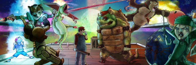 I Can't Stop Looking At This Twisted Take On Super Smash Bros.