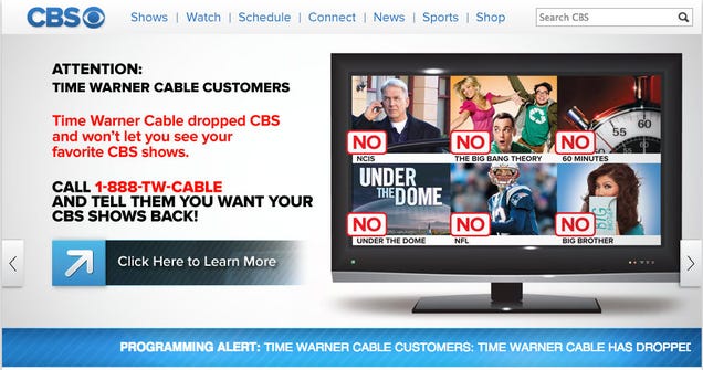Getting Around Time Warner Cable's CBS Blackout Is Easy, Here's How