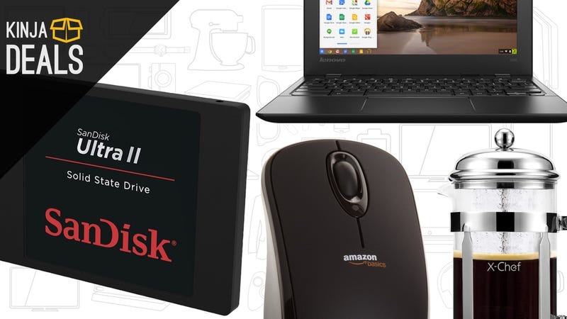 Today's Best Deals: Flash Storage, Chromebook, French Press, and More
