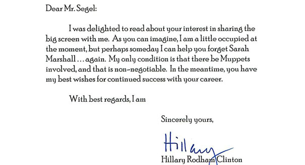 Jason Segel Might Be Good Enough for You, But He's Not Good Enough for Hillary Clinton