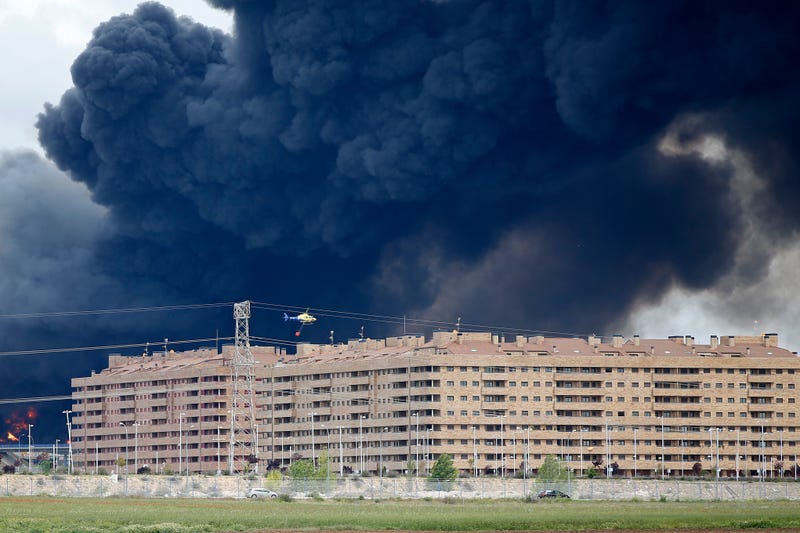 Up To 9,000 Evacuees Return Home Following Massive Fire At Tire Dump Near Madrid
