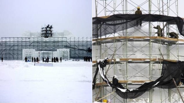 This Enormous Transformers Snow Sculpture Will Blow Your Mind