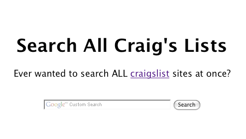 Search All Craigslist Sites at Once