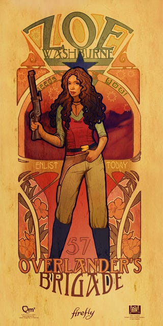 Art Nouveau Firefly Prints: Beautiful Damn Heroes!