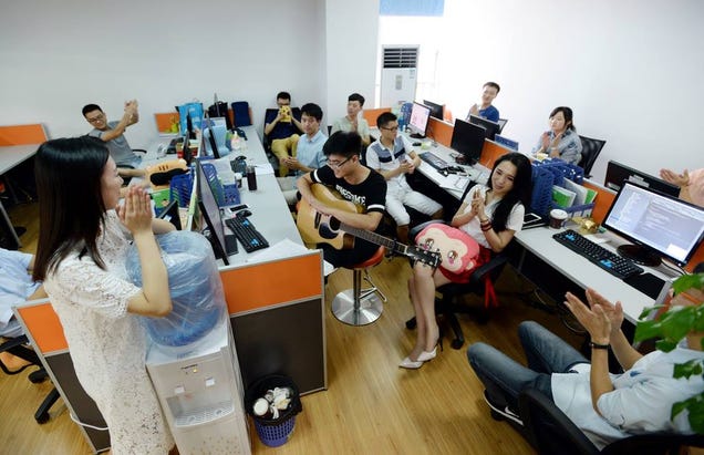 In China, Women Hired To Motivate Computer Programmers