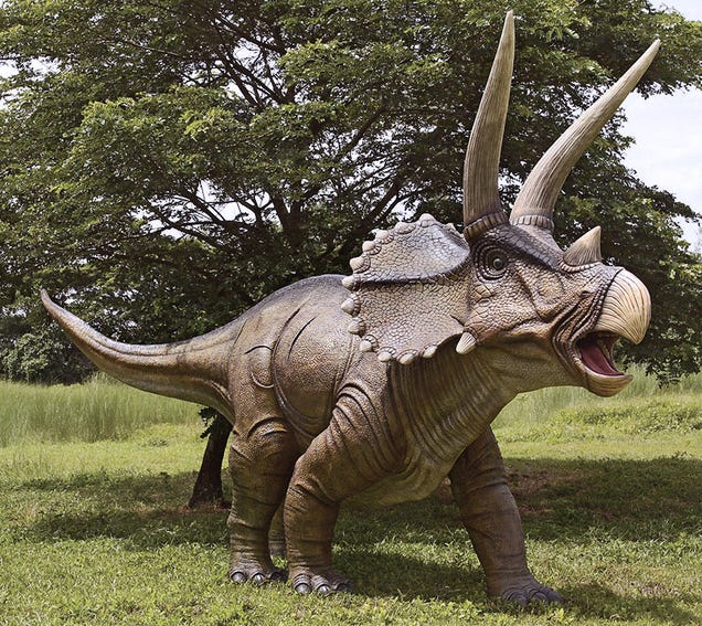 Skip the Gnomes and Put a Giant Charging Triceratops In Your Garden