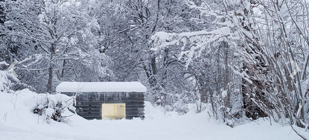 This Cozy Log Cabin in the Swiss Alps Is Completely Made of Concrete