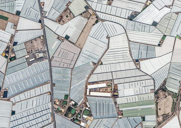Amazing Aerial Photos of Greenhouses Blanketing the Spanish Landscape