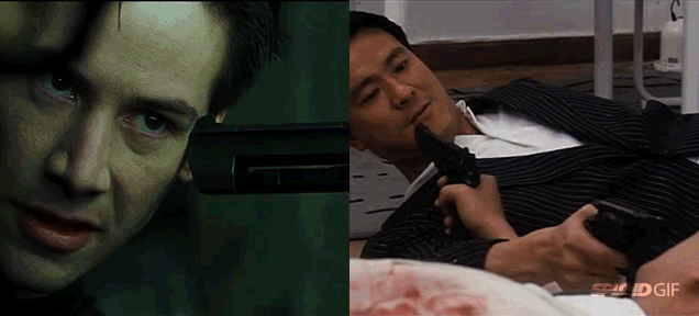 It's shocking to see how many movie scenes were copied in The Matrix