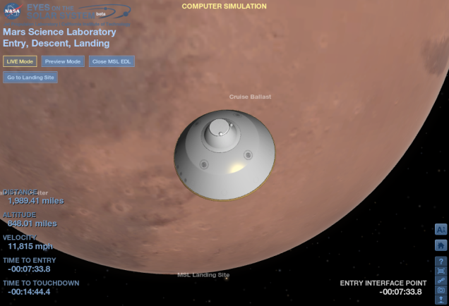 Liveblogging Curiosity's Arrival on Mars