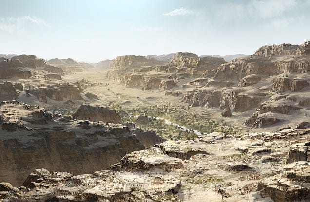 Nazi Explosions Meet Beautiful Landscape Paintings in This Video Game Concept Art