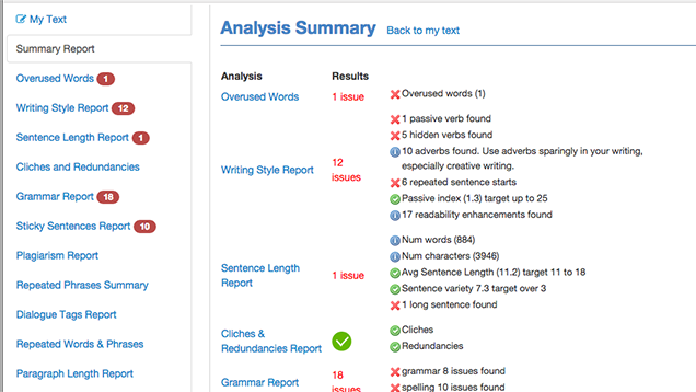 ProWritingAid Checks for Clarity, Repeat Words, and Cliched Phrases