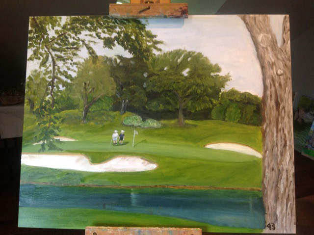 A Watermelon, a Golf Course, a Horse, and Monstrous Dogs: 12 New Paintings from George W. Bush