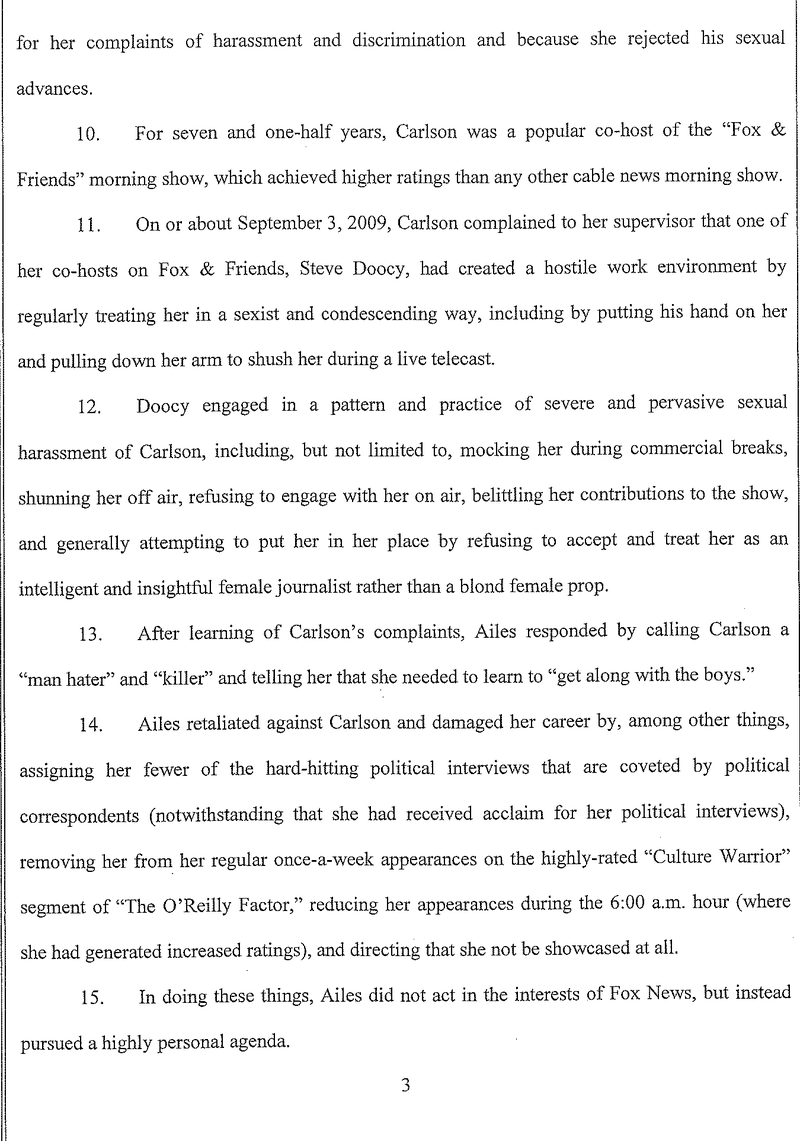 Here Is Gretchen Carlson’s Sexual Harassment Complaint Against Roger Ailes