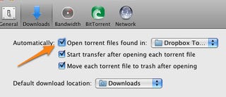 Most BitTorrent clients have handy web interfaces that let you add, monitor, and remove torrents from afar, but a simple alternative is to just use Dropbox.