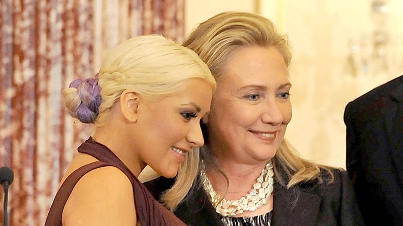 Christina Aguilera On That Photo of Hillary Clinton Staring at Her Cleavage: ‘It's Amazing.’