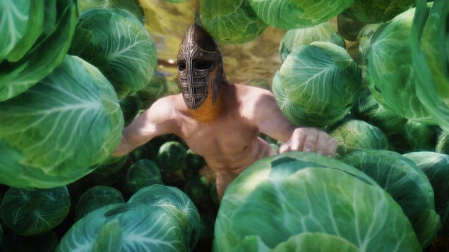 The Magic of Skyrim Mods: A Naked Man Swimming in Cabbage