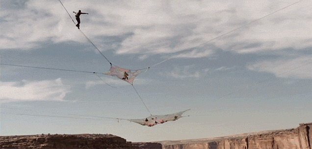 Jumping Off the World's Largest Hammock Hung Over a Canyon Is Totally Nuts