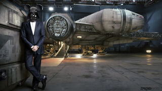 Clearest photo yet of the new Millennium Falcon—featuring <i>Darth Iger</i>