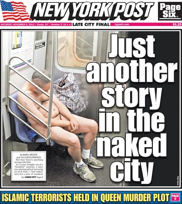 Porn Pussy Nudists Butts - AMERICAN FREEDOM by BARBARA: Ed Haines Rides Subway Naked Said: â€œI like to  be naked. It turns me on,â€