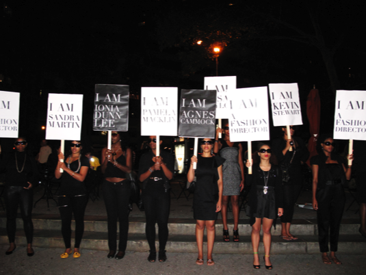 Black Women Stage A Quietly Fierce Demonstration At Fashion Week
