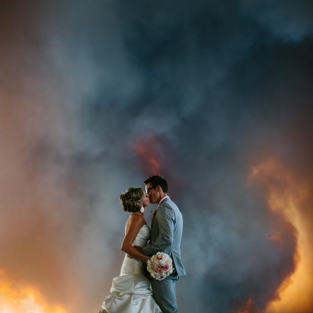 How this couple ended up with the most dramatic wedding pictures ever