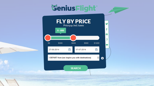 GeniusFlight Suggests Destinations Based on Your Airfare Budget