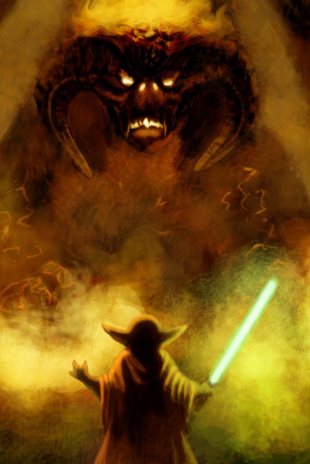 Boba Fett walks into Mordor in Star Wars/Lord of the Rings mashup