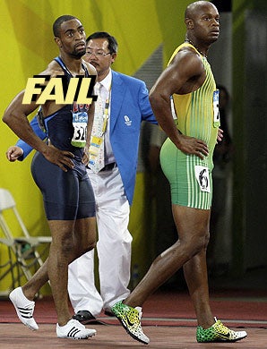 Gay Can't Come Up With Burst In Heat, Denied Shot At Gold
