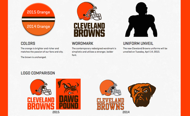 Cleveland Browns unveil new jerseys for 2015