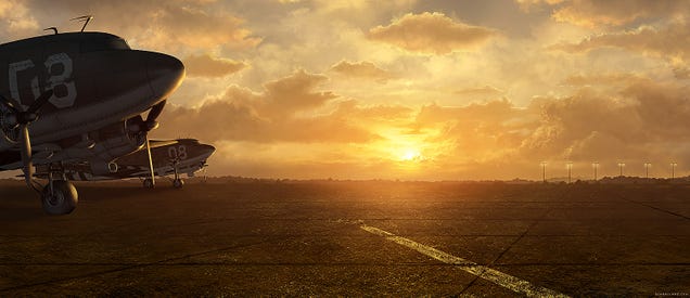 Nazi Explosions Meet Beautiful Landscape Paintings in This Video Game Concept Art
