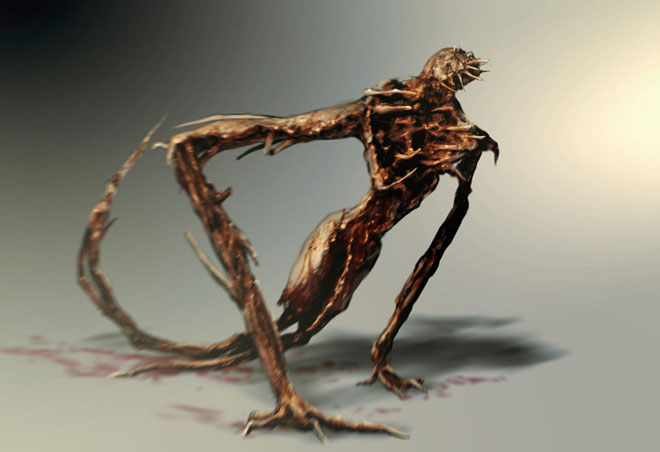 dead space 2 necromorph face concept art