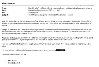 "Am I Sick? Are We All Sick?": Overwrought Things The Media Wrote To Auburn's PR Guy During Cam Newton's Wild 2010 Season