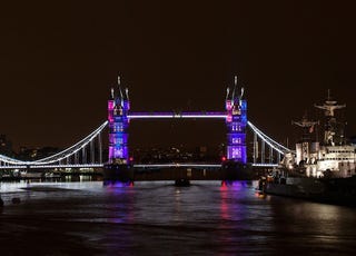 London Bridge Dons an LED Gown for Queen's Diamond Jubilee