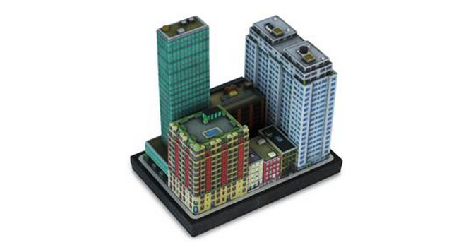 3D-Printed Miniature Buildings Let You Play Sim City Offline