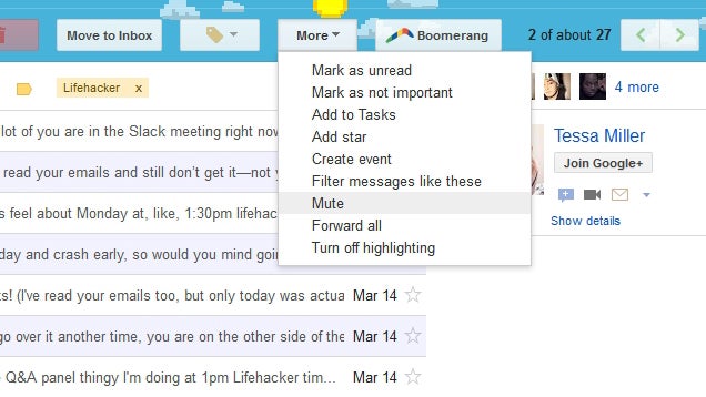 Silence Long "Reply All" Threads with Gmail's Mute Feature