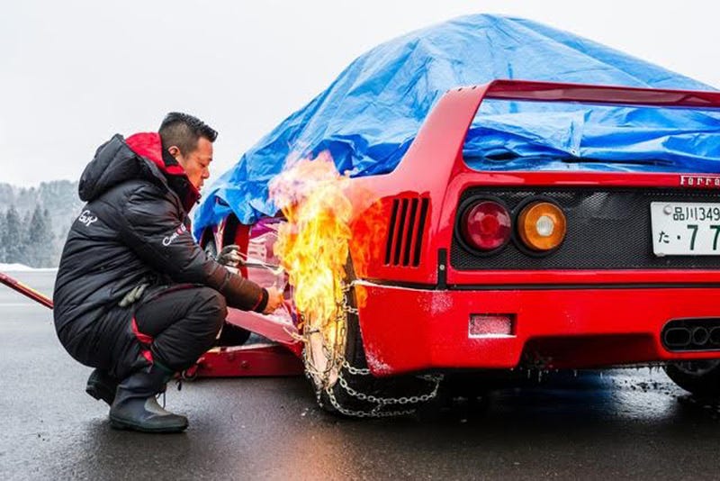 Here's How Hard It Was To Make That Insane Ferrari F40 Snow Drift Video