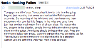A Mother Responds to Palin Emailgate