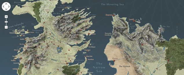 Explore the World of Game of Thrones as if It Were on Google Maps