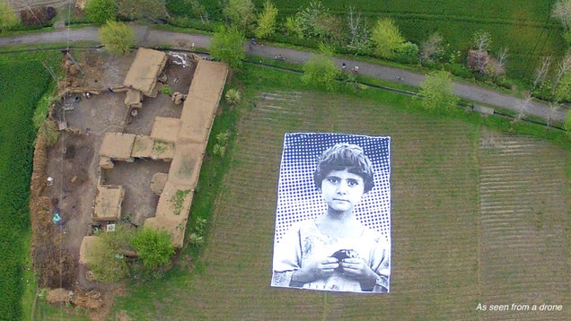 Giant Portrait Shows Drone Operators That People Aren't 