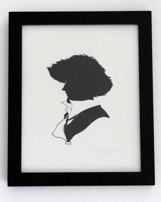 Victorian paper silhouettes of famous (and infamous) scifi characters